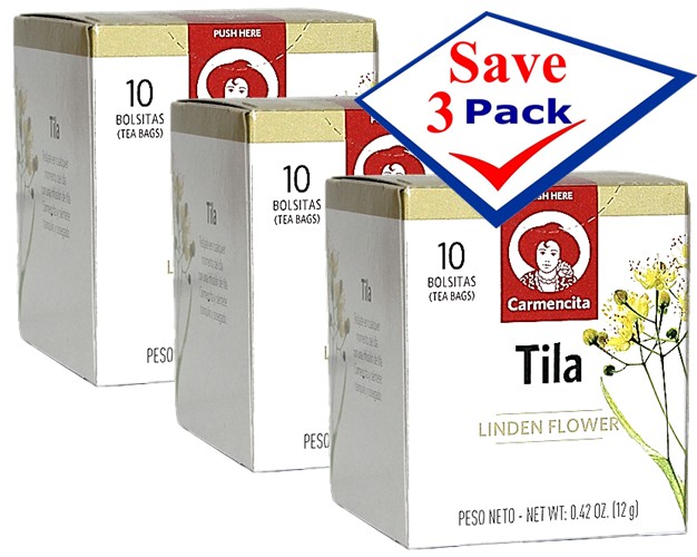 Carmencita linden tea  - Tila - 10 Bags Pack of 3